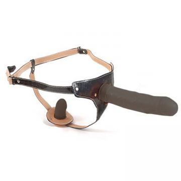 18 cm Lesbian Lover Çift Taraflı Zenci Belden Bağlamalı Penis