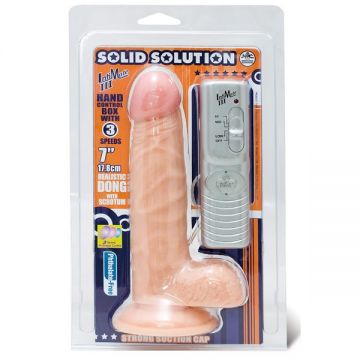 18 cm Solid Solution Titreşimli Et Dokusunda Penis