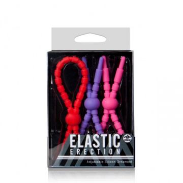 Elastic Erection 3 Renk Penis Halka Seti