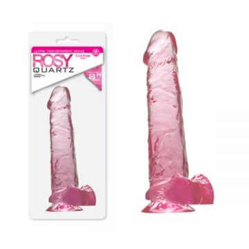 20 cm Aqua Quartz Şeffaf Jel Dildo