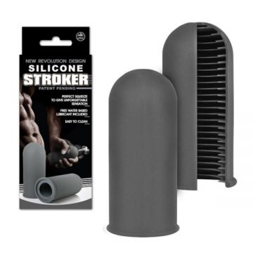 Silicone Stroker Mastürbatör - Gri