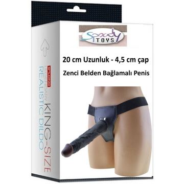 20 cm African Lover İçi Dolu Belden Bağlamalı