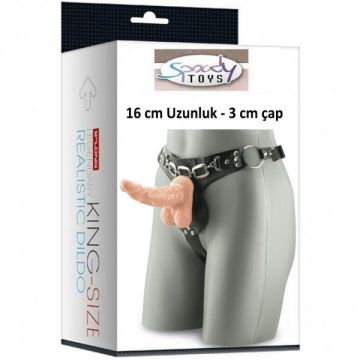 16 cm İçi Dolu Belden Bağlamalı Protez Penis