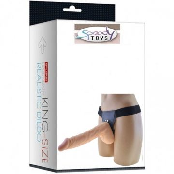 28 cm Kalın Ten Rengi Mega Boy Realistik Belden Bağlamalı Penis