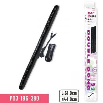 61 cm Zenci Titreşimli Çift Taraflı Penis